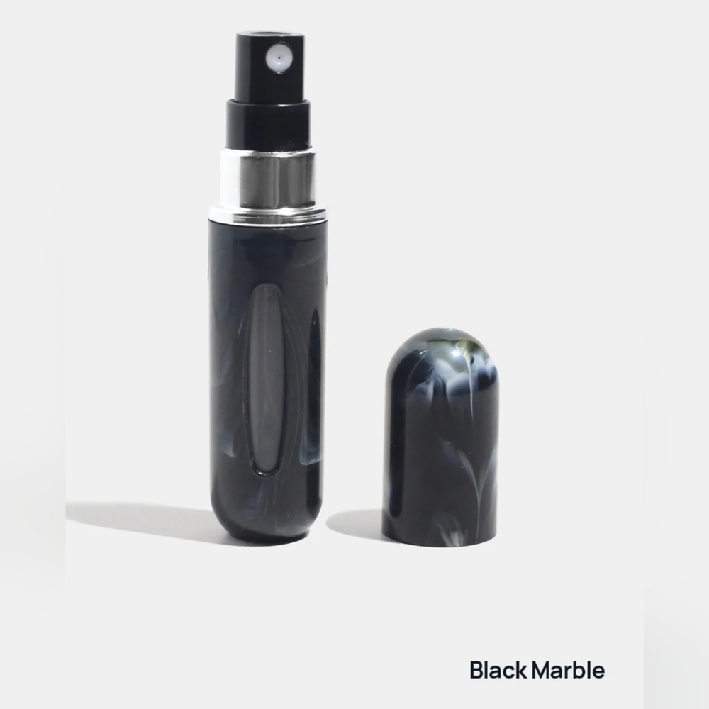 Refillable Perfume Atomizer In Black Marbled Design BNIB - Picture 3 of 7